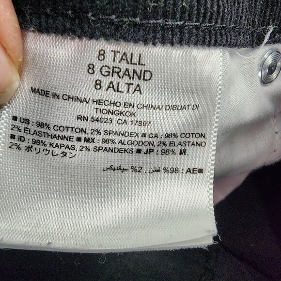 Old Navy Jeans Womens 8 Tall Black Stretch Mid Rise Curvy *GUC* - Picture 10 of 12